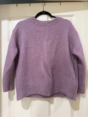 Zara Lavender Crewneck Knit Sweater